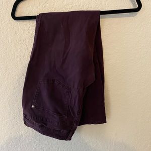 Purple skinny leg jeans from the limited